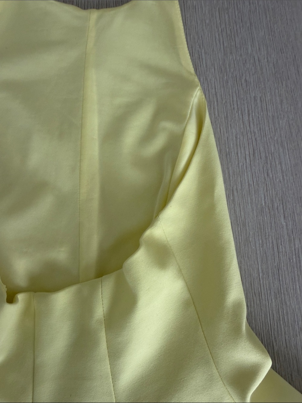 Zara Pale Yellow Halter Peplum Camisole - Picture 9 of 15